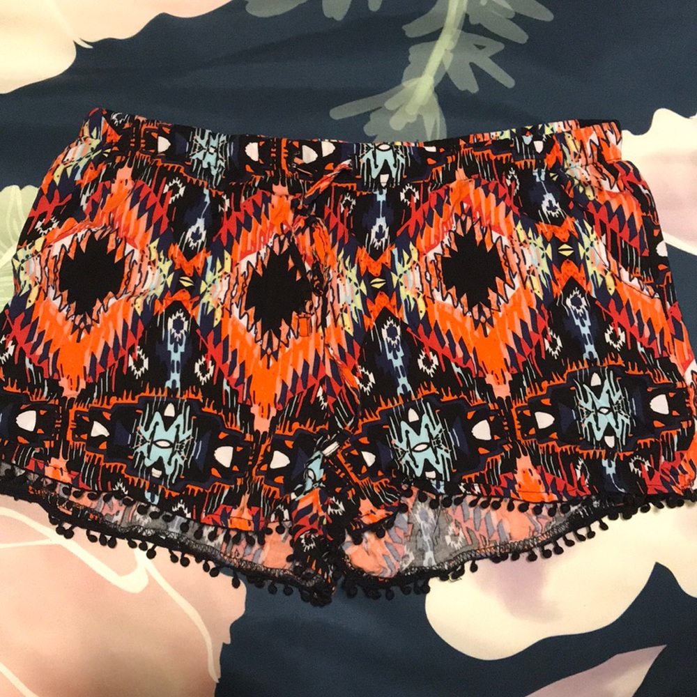 Fringed Aztec shorts